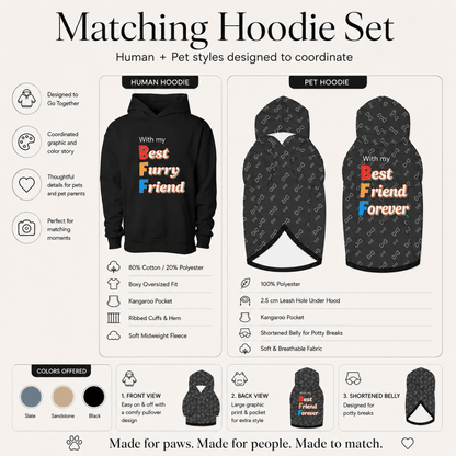 With my BFF Pet and Owner Hoodie Set - FluffnCoSBluexscats