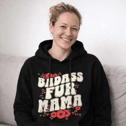Badass Fur Mama & Fur Bay Pet and Human Hoodie Set - FluffnCoSandstonexsSmatchingset